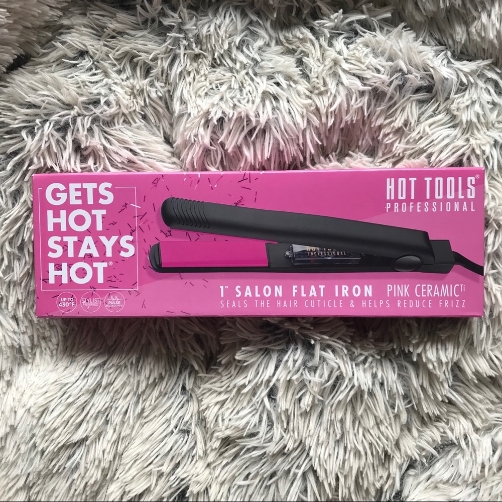 Hot Tools Professional 1” Pink Ceramic Flat Iron